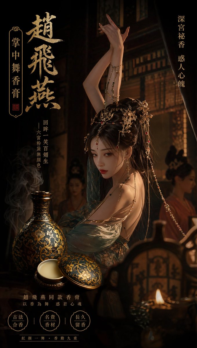 Zhao Feiyans Handflächen-Tanz-Parfümbalsam-Werbung