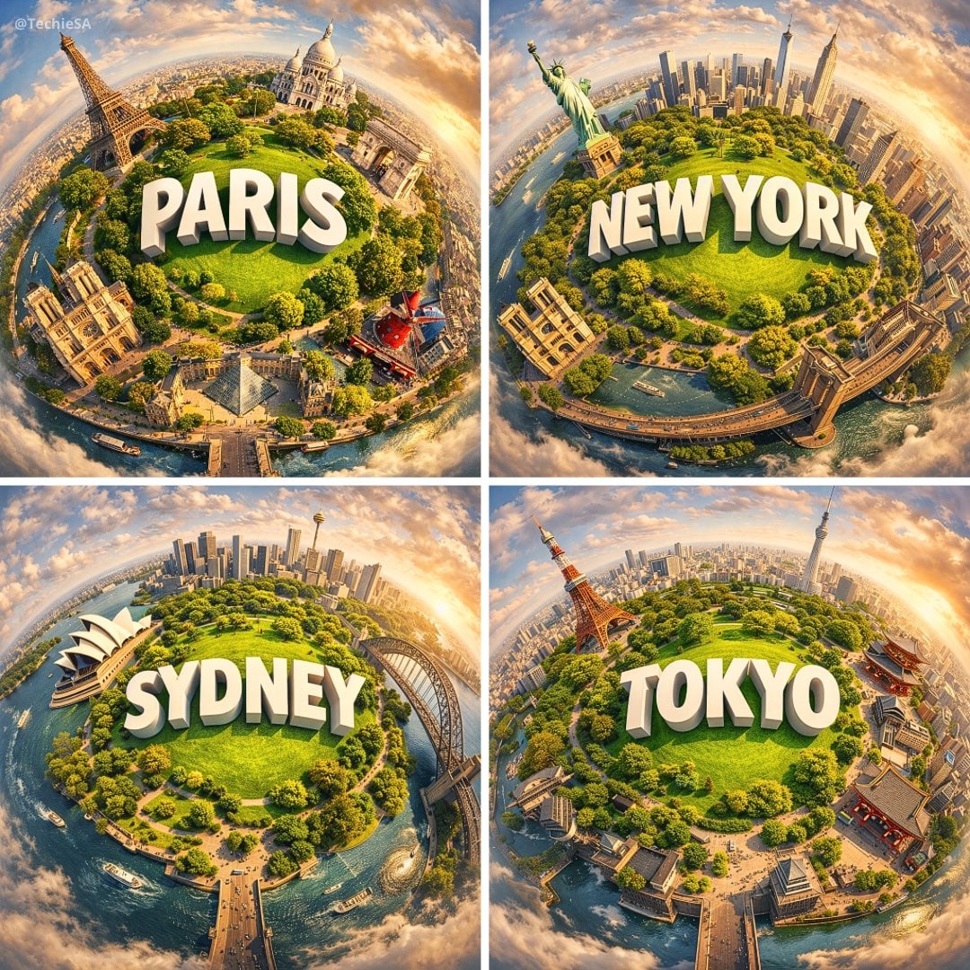 Hyperrealistic New York Miniature Planet