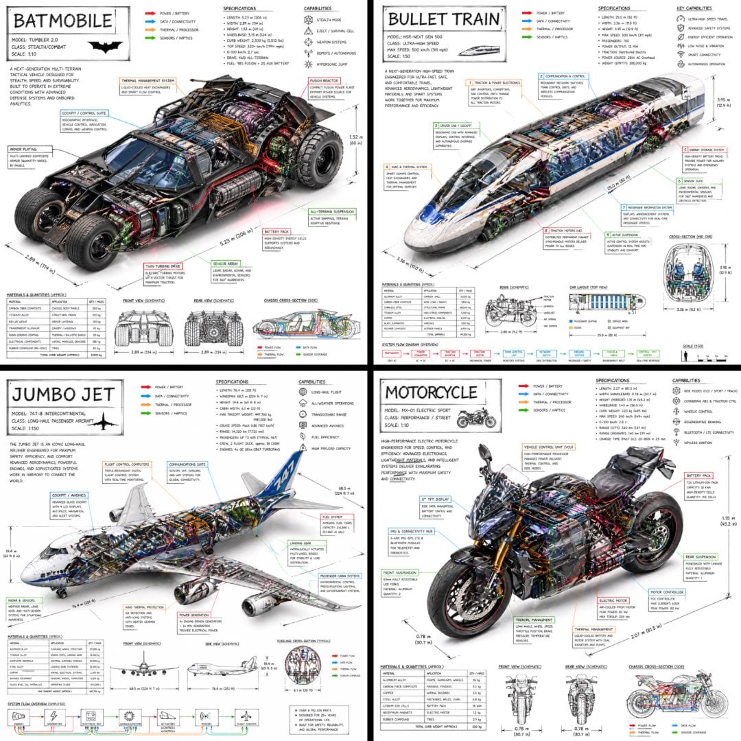 Tesla Cybertruck Technical Isometric Infographic