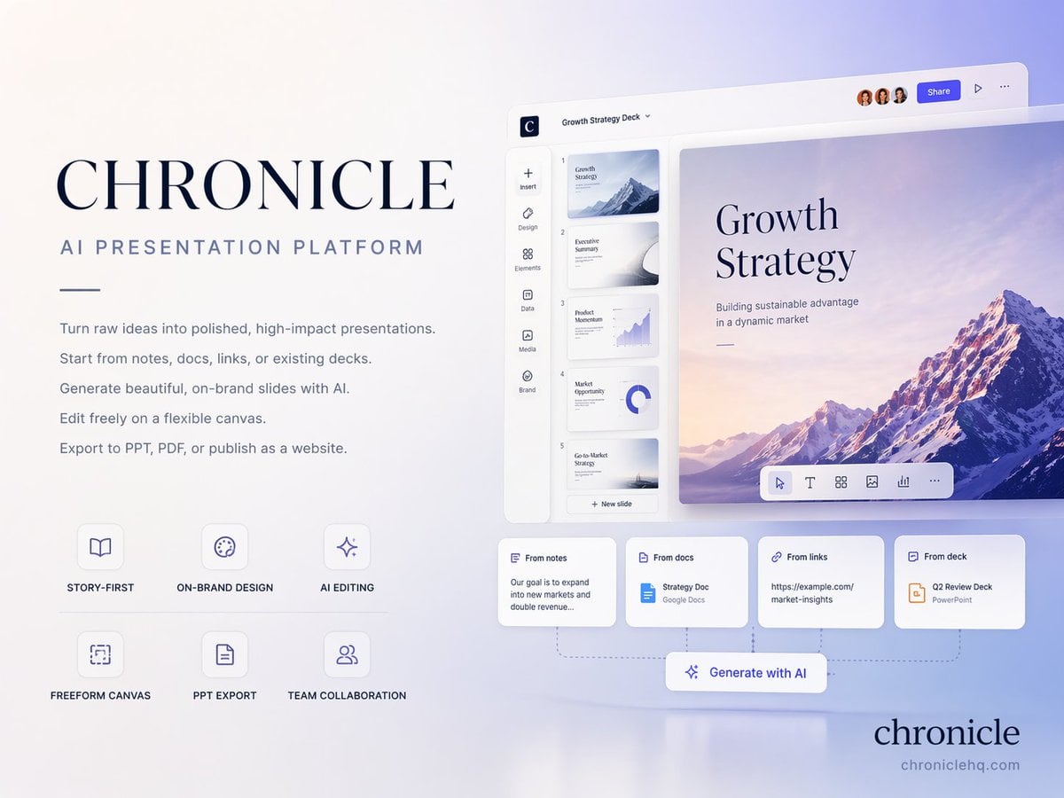 Plataforma de Presentaciones IA Chronicle