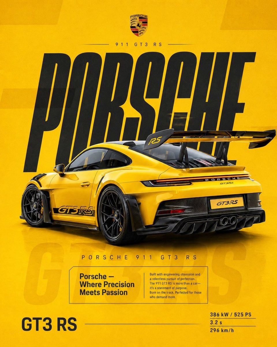 Porsche 911 GT3 RS Poster