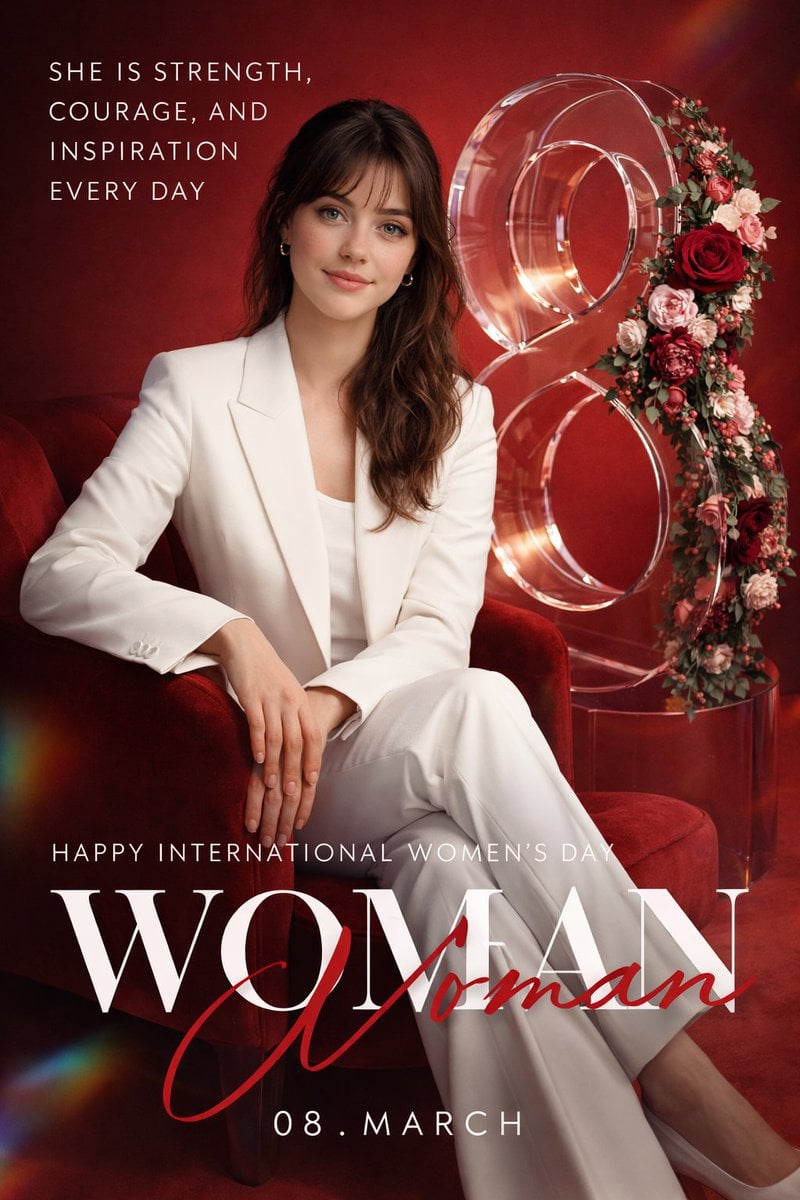 국제 여성의 날 럭셔리 포스터