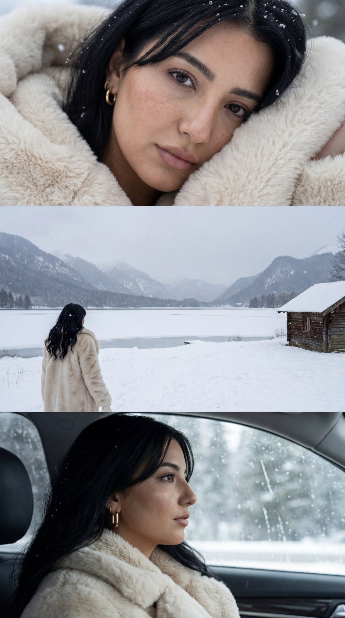 Tríptico Cinematográfico de Invierno: Retrato, Paisaje y Coche