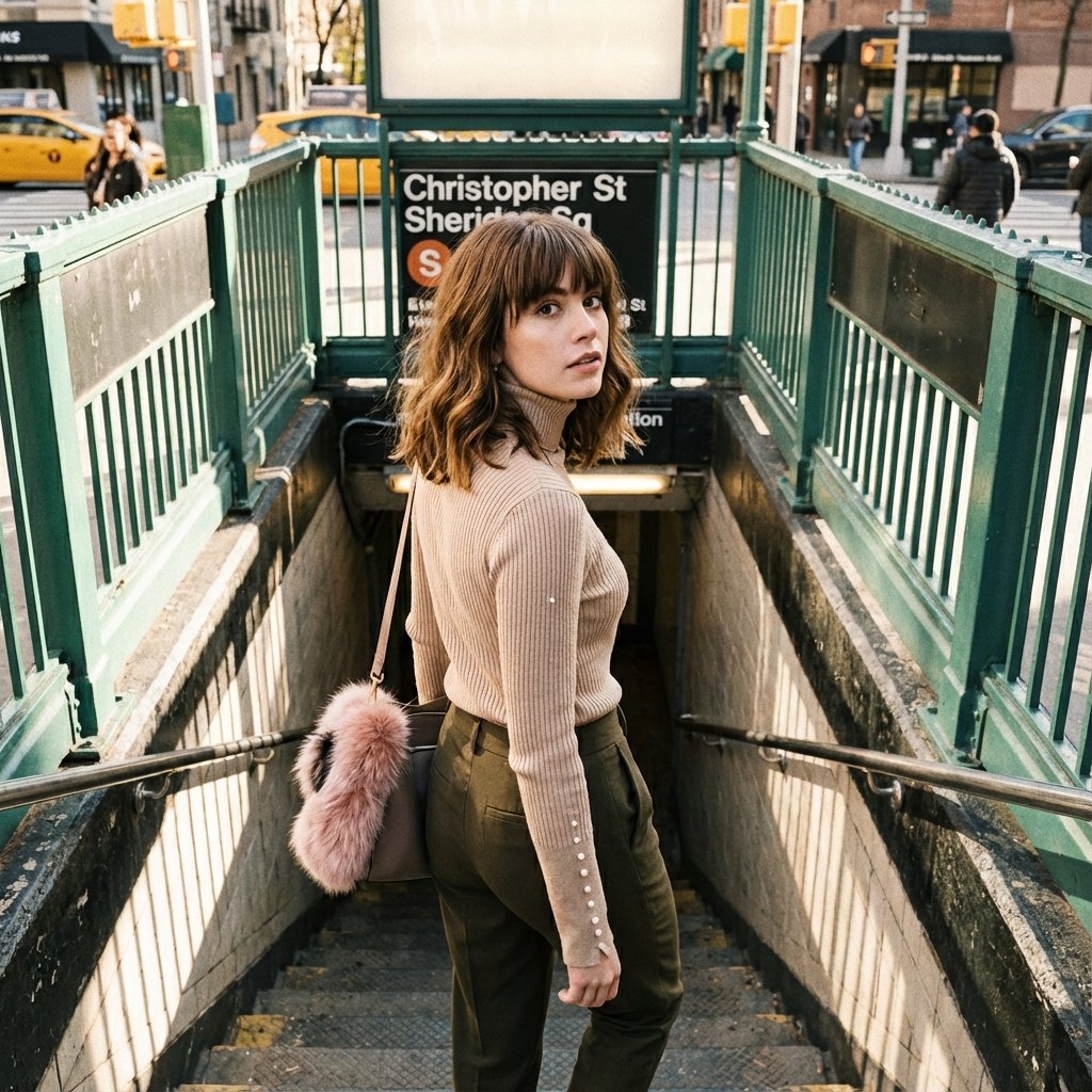 Portret przy Wejściu do Metra | Miejska Fotografia Uliczna