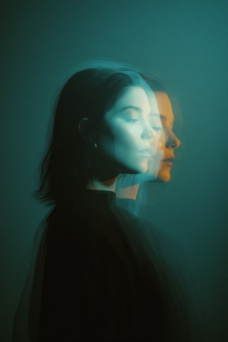 Portrait en double exposition | Photographie d'art dramatique
