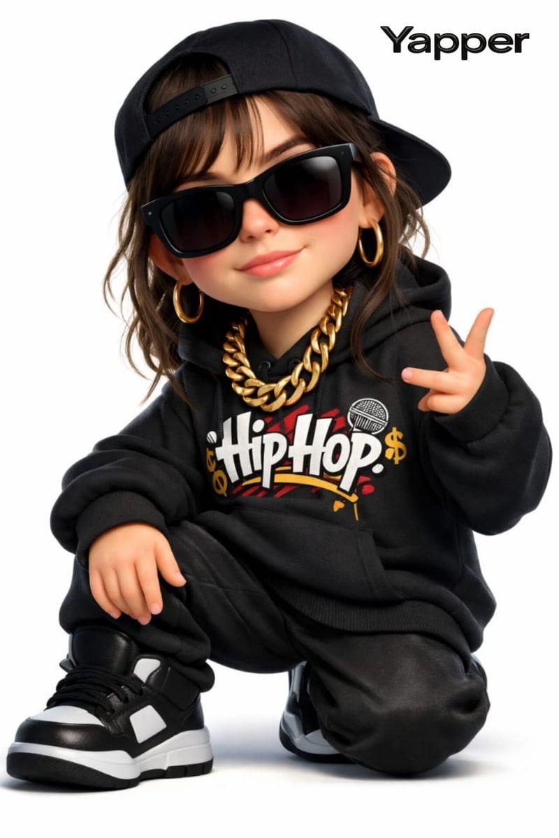 3D-Cartoon-Rapperin | Pixar-Stil-Render