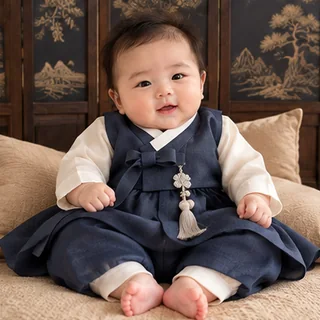 Marineblauer Hanbok